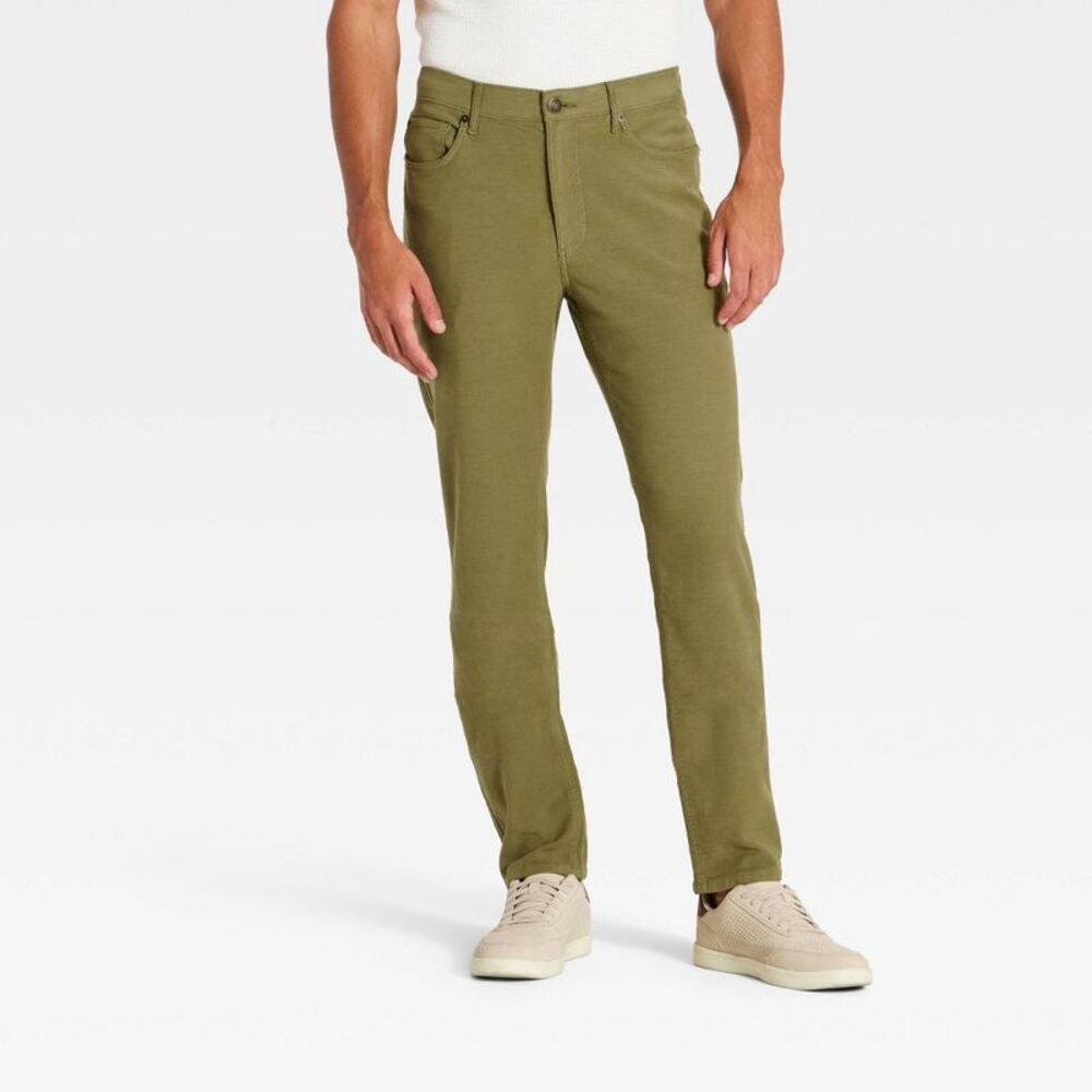 Men’s Stretch Terry 5-Pocket Pants - Goodfellow & Co Green 34x30